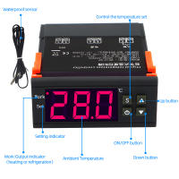 Termostato Inteligente MH1210W Controlador De Temperatura Regulador AC DC 110-220V 24V 12V Pantalla Digital Para El Hogar - details 1
