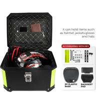 45L / 57L Caja de Techo de La Motocicleta de Aleación de Aluminio Tronco de La Motocicleta Caja de Casco A Prueba de Caídas a Prueba de Agua de Liberación Rápida Caja de La Cola de La Motocicleta Caja de Almacenamiento de Equipaje - details 1