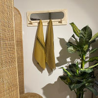 MEVAK LIVING - Pack 2 Paños de Algodón Kila - 50x70cm - Rayado y Liso - Flecos y Cinta Colgante - 5 Colores - details 7