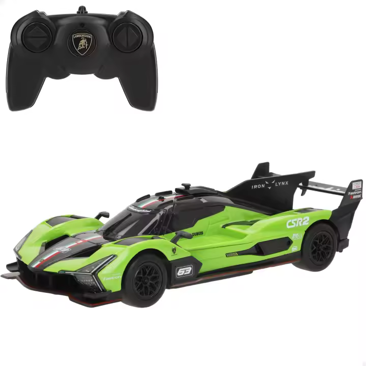 Rastar coche teledirigido Lamborghini SC63 LMDh 1:24 con radio control, luces y puertas que se abren para niños +6 años - 1
