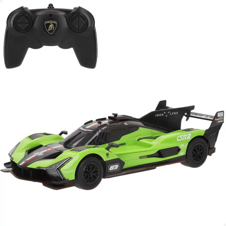 Rastar coche teledirigido Lamborghini SC63 LMDh 1:24 con radio control, luces y puertas que se abren para niños +6 años - 1