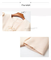 Vestido EVNISI Para Mujer Vintage Botones Chinos V-cuello Elegante Oficina Manga Corta Casual Fiesta A-line Summer - details 3