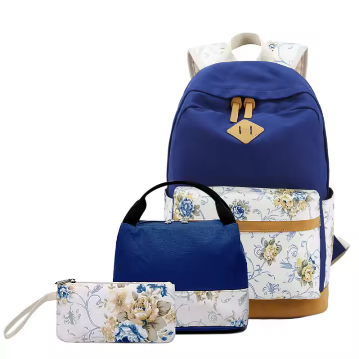 Conjunto de Tres piezas de gran capacidad de mochilas para estudiantes para hatbres y Mujeres, mochilas de viaje informales - 1