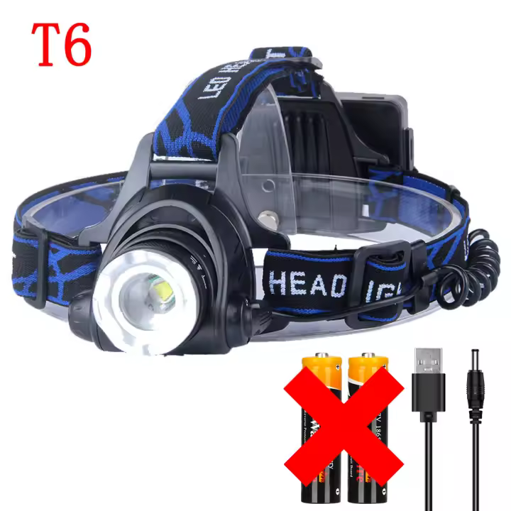 Linterna Frontal LED De Inducción Potente Recargable USB/DC Aleación De Aluminio Impermeable Para Actividades Al Aire Libre Torchas Frontales De Alta Luminosidad - 1