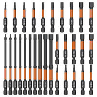 Juego De 10 Piezas De Brocas Allen De Cabeza Hexagonal S2 Acero Magnéticas De 50-100mm Hex-Shank H1.5-H8 Para Destornilladores Métricos - details 0