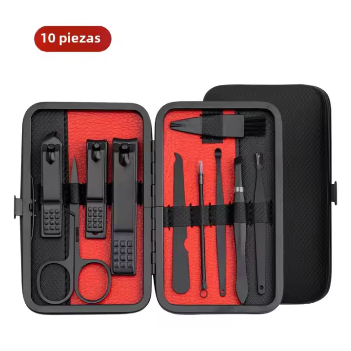 Kit Profesional De Manicura Y Pedicura 10/15/25 PCs Con Estuche Portátil Herramientas De Acero Inoxidable Para Uñas Y Pies Regalo Ideal - 1