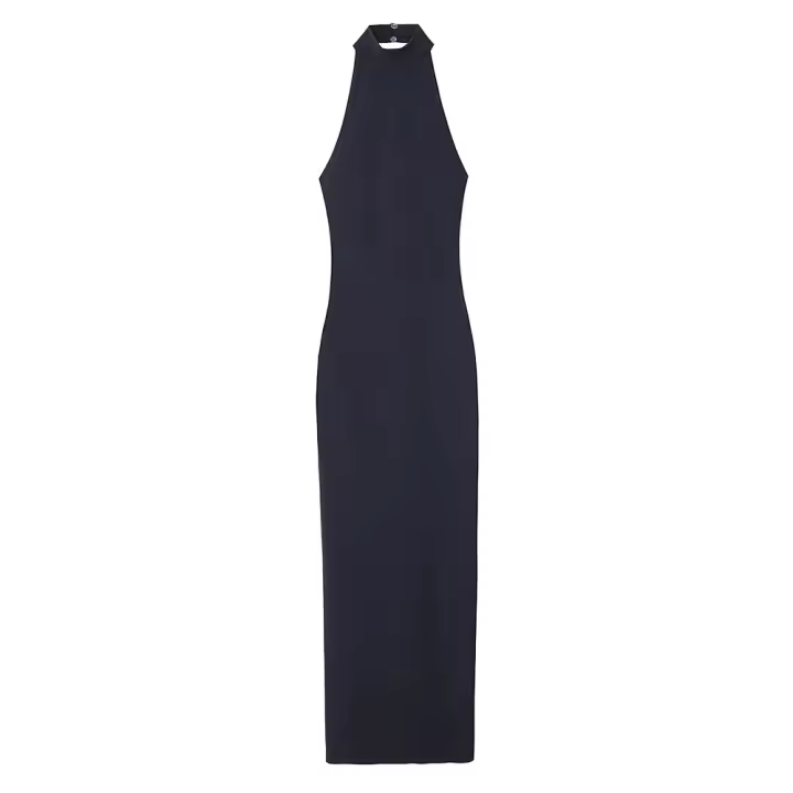 Vestido Largo De Moda TRZA Para Mujer Con Cuello Halter Sin Espalda Y Ajuste En La Cintura Vestido De Fiesta De Corte Casual - 1