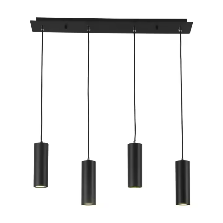 LÚZETE - LÁMPARA DE TECHO 4 LUCES NEGRA GU10 ADARA ALM-APOL - Ilumina Tu Hogar - 1