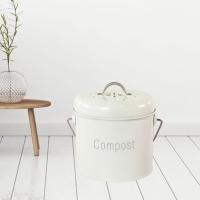 Caddy De Compost Para Cocina 3L Con Tapa Y Asa a Prueba De Oxidación Para Residuos De Alimentos Ecológico De Farmhouse - details 1