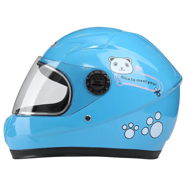 Casco De Motocicleta Para Niños Con Dibujos Animados Seguro Para Ciclismo Desmontable Adecuado Para Todas Las Estaciones Tamaño 50-54cm Abs Unisex - 1