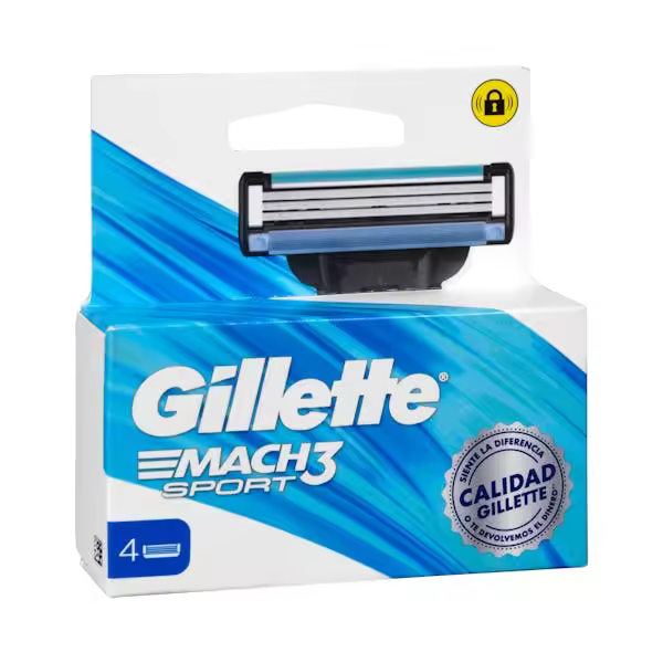GILLETTE MACH 3 SPORT RECAMBIOS  4 UNI - 1