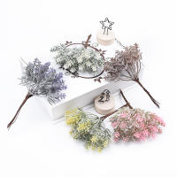 6 Piezas De Flores Artificiales Para Decoración De Hogar Y Bodas Arreglo Floral De Plástico Para Árboles De Navidad Y Vajillas Broche DIY - details 13