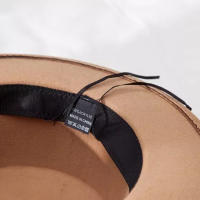 Clásico Sombrero De Paja Sólida Para Hombres Y Mujeres Mezcla De Lana Artificial Sombrero De Paseo Ancho Estilo Jazz Derby Plano Para Iglesia Casual Unisex - details 12