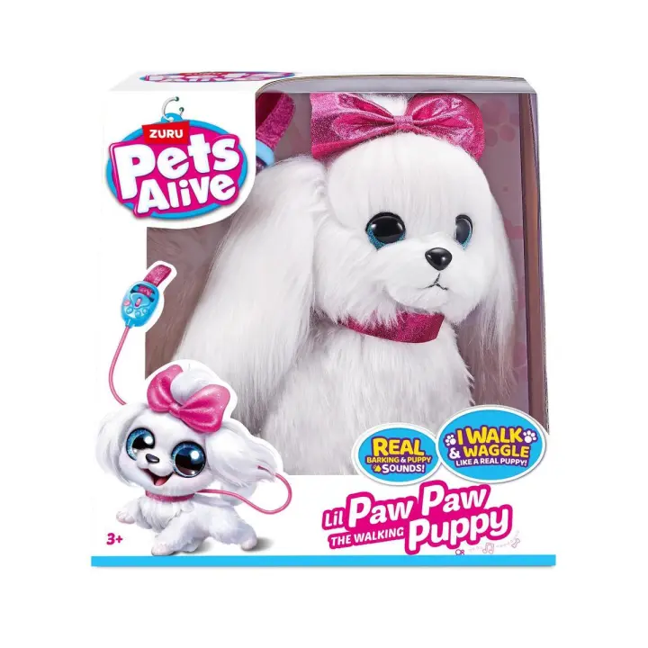 PETS ALIVE - Perrita Paw-Paw Electrónica que Ladra y Anda  ¡Tu Nueva Mascota Interactiva! - 1