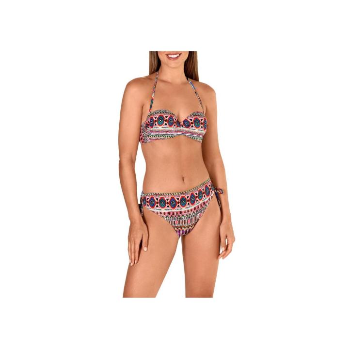 Tamouré by Dolores Cortés Bikini Palabra de Honor. Bikini Palabra Honor Copa B de Tamouré by Dolores Cortés. 3147. Bikini estampado con diseño palabra de honor, ideal para lucir hombros. Sujetador con copa B, aros y relleno que ofrece una sujeción segura