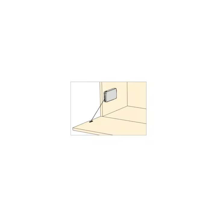 Mecanismo para puertas abatibles miniwinch con tapa, 10kg, acero y plástico, gris - 1