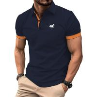 Camisa Polo De Moda Para Hombre Verano Cuello En V Manga Corta Casual Transpirable Polyester Estilo Slim Fit Con Botones - details 2
