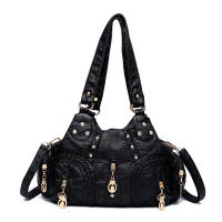 Bolso De Hombro Vintage Yogodlns Para Mujer En Cuero PU Suave Gran Capacidad Bolso De Mano Moda Con Manija De Color Stitching - details 21