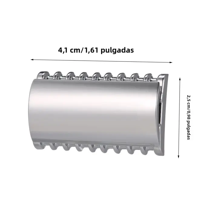 Cabeza De Afeitar De Acero Inoxidable Para Hombres Herramienta De Barba Doble Faja Afeitadora Abierta Para Barbero Uso Doméstico - 1