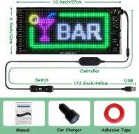 Panel De LED Matriz Flexible 5V/2A Control APP Bluetooth Doble Fila Scrollable 2024 Luz De Panel Con Foco LED Fuente De Alimentación DC Incluida Dimmable Material ABS - details 2