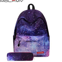 Mochila De Lona Para Mujer Estilo Universo Estrellado Gran Capacidad DIY Para Estudiantes De Escuela Mochila Grande Para Niñas 2024 - details 1