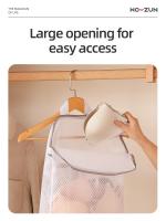 Bolsa De Ropa Con Malla De Panal Y Cierre Para Lavandería Organizador Multifuncional De Ropa Para Dormitorio Y Baño Con Montaje En La Pared Material De Poliéster - details 2