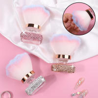 Cepillo De Belleza Para Manicura Con Cabeza De Diamante Y Rosa Herramienta De Limpieza Para Pówer Y Polvo De Uñas Accesorios De Maquillaje - details 0