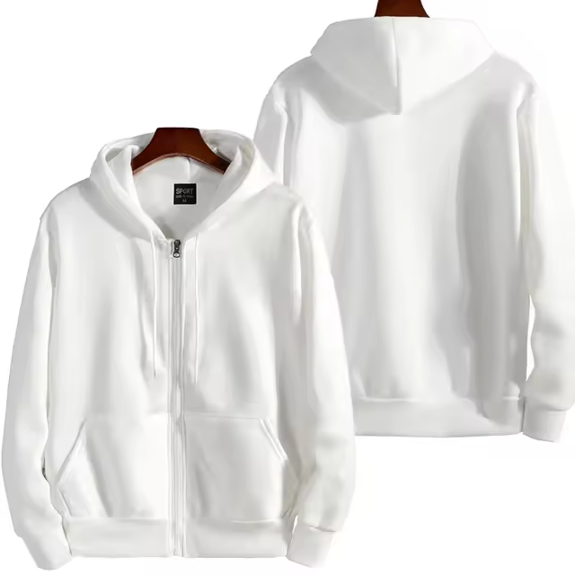  Sudadera De Capucha Con Cremallera Para Hombre Y Mujer Moda Casual Manga Larga Abrigo Deportivo De Invierno Estampado Sólido - 1