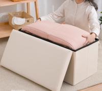LILI HOME Puff Ottoman PVC Negro - Diseño Elegante y Funcional 📏 Dimensiones de los Puffs: 📌 Puff Grande: 76 x 38 x 38 cm 📌 Puffs Pequeños: 38 x 38 x 38 cm. Su acabado en PVC negro le da un toque moderno y sofisticado, mientras q - details 4