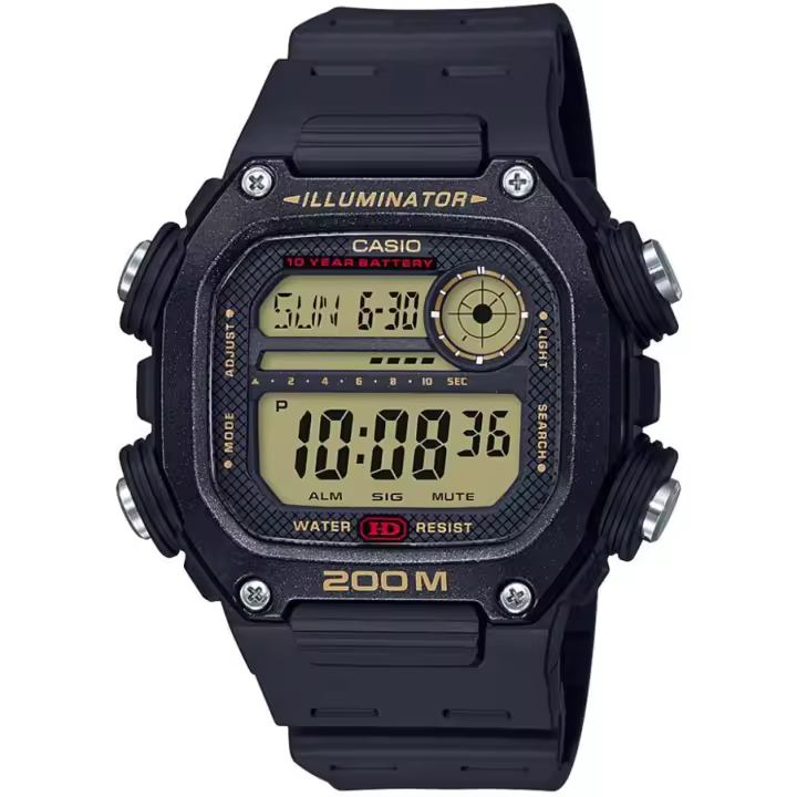 Casio DW-291H-9AVDF - Reloj Amarillo Deportivo Resistente Al Agua - 1
