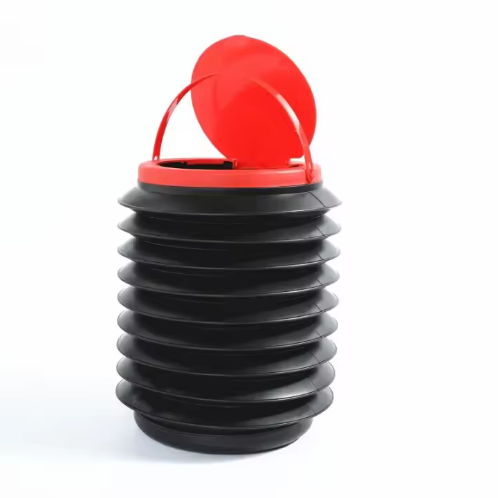 Cesta De Almacenamiento Multifuncional Plegable 4L Para Coche Con Tapa Contenedor De Basura Portátil Para Cocina Y Hogar - 1