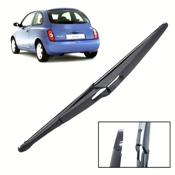 Limpia Para Coche Limpia Trasera Ventanilla De 12 Pulgadas Limpia Ventosa De Lluvia Para Nissan Micra K12 2002-2005 Material De Goma - 1