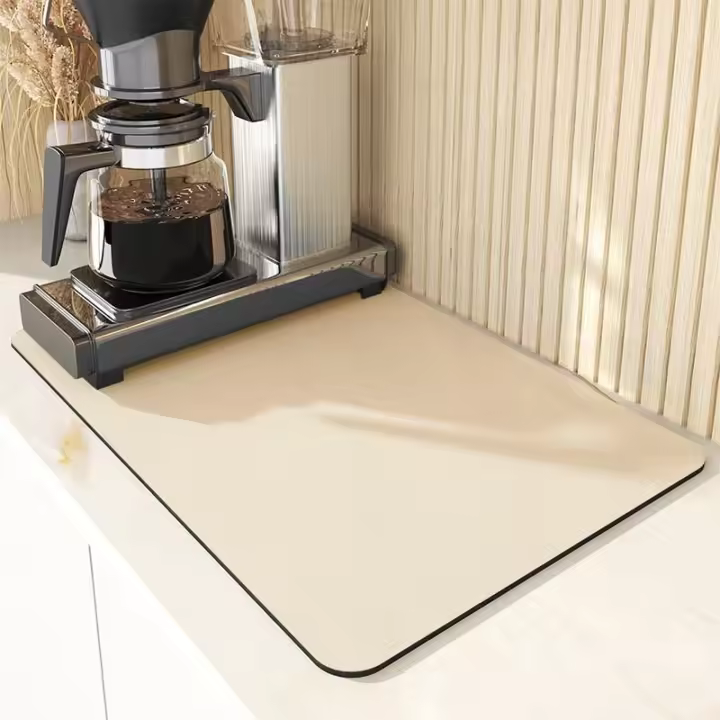Alfombrilla De Cocina Diatomea Absorbente De Humedad Y Aislante Térmico Para Encimera Del Hogar Fácil De Secar Color Azul Oscuro - 1