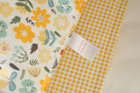 LALA - Barandilla de cuna para Bebé, Valla de Tela anticolisión, Bolsa de Algodón Puro, Cuadros Amarillos, Flor pequeña, 120x30, a Pieza - details 12
