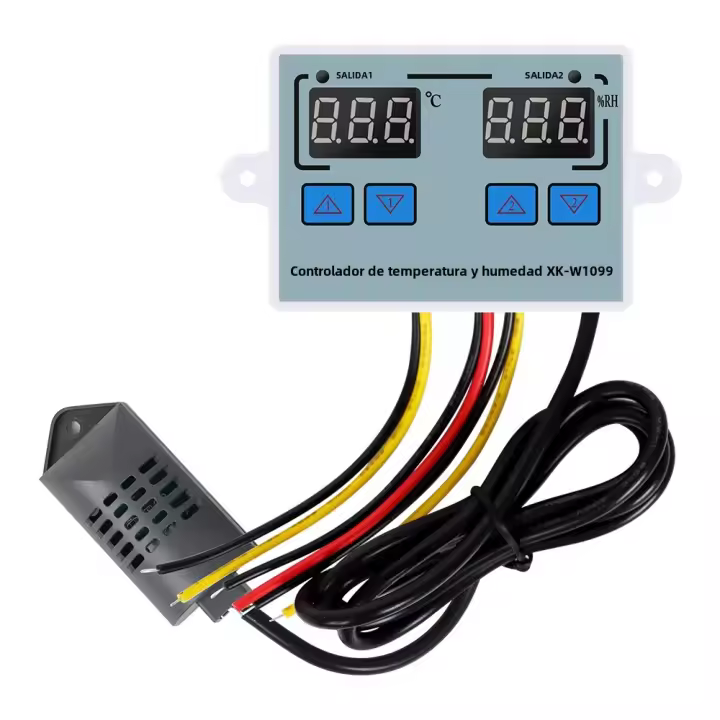 Controlador De Temperatura Y Humedad Digital LED Para Incubador XH-W1099 Interruptor De Enfriamiento Y Calentamiento Con Sensor De Humedad 110V-220V - 1