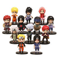 Juego De Figuras De Acción Naruto Shippuden Q Version 12pcs Hinata Sasuke Itachi Kakashi Gaara Jiraiya Sakura PVC Juguetes Para Niños - details 0