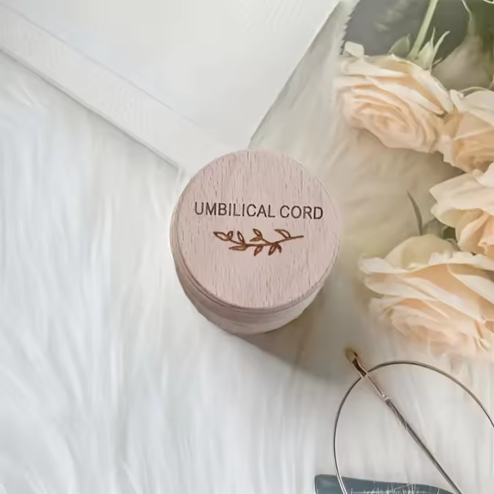 Caja De Dientes De Bebé De Madera Caja De Colección Para El Cordón Sanguíneo Y Primera Caída Del Bebé Regalo Ideal Para Baño Unisex - 1