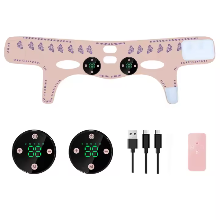 Cinta De Levantamiento Facial EMS Para Relajación Y Adelgazamiento USB Recargable Reducción Del Doble Mentón Elevador De Las Checas Máscara Facial Para Unificación Del Rostro - 1