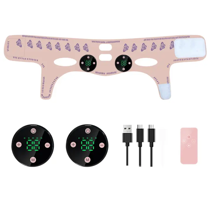Cinta De Levantamiento Facial EMS Para Relajación Y Adelgazamiento USB Recargable Reducción Del Doble Mentón Elevador De Las Checas Máscara Facial Para Unificación Del Rostro - 1