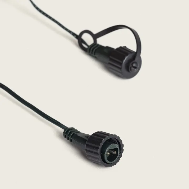 Ledkia Extensión 5.5m para Guirnalda Exterior Cable Negro LED Racimo 2700K Blanco Cálido - 1