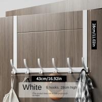 HelloYoung Portapecos De Puerta Con 6 Gancho, Gancho De Puerta Sobre La Puerta Y Soporte De Pared Para Colgar Ropa Sombrero Toalla Estilo Moderno Material Metálico - details 8
