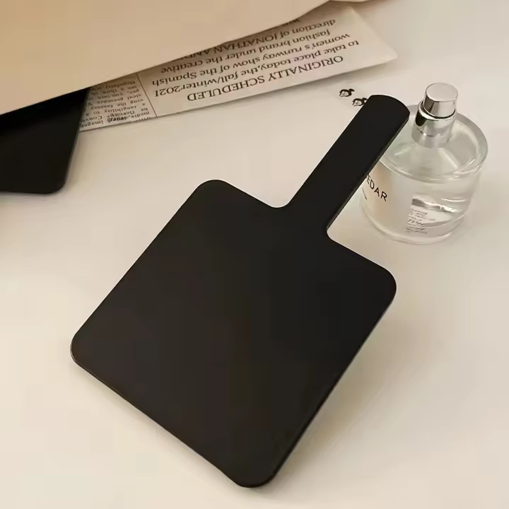 Espejo De Maquillaje Portátil Para Mujer Espejo Cuadrado Negro Pequeño Para Touch up Y Ajuste De Maquillaje Herramientas De Belleza - 1