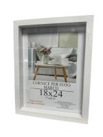 HOGARISIMO Marco de foto blanco con borde grueso estilo moderno decorativo hogar ,portafoto blanco con borde grueso blanco - details 2