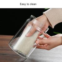 Juego De Botellas De Vidrio Para Almacenamiento De Café Té Y Dulces Con Tanque Aire Sujeto Tipo Presión Cierre Hermético Para Conservación De Frescura Capacidad De 500-1800ml - details 10