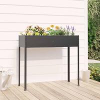 vidaXL Jardinera de acero galvanizado gris antracita 100,5x40,5x90 cm - details 1