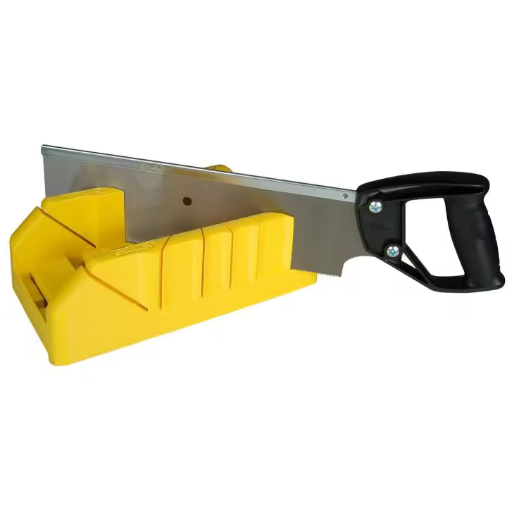 STANLEY Ingletadora de Plástico con Serrucho y Compartimento de Almacenaje - Precisión de Corte para Proyectos Detallados, con Espacio para Herramientas y Accesorios | ¡Comodidad, Organización y Eficiencia en un Solo Producto! | Modelo 1-19-800 - 1