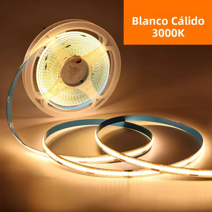 Tiras De LED COB Flexible 24V 12V 320LEDs/M 3000K 4000K 6000K Para Decoración De Habitaciones 1M 2M 3M 5M 10M Dimmable - 1