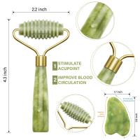 Gua Sha De Jade Rosa Natural Masajeador De Pintura Para Rostro Y Cuerpo Herramienta De Cuidado De La Piel Facial Eliminación De Arrugas Lifting SPA De Belleza - details 10