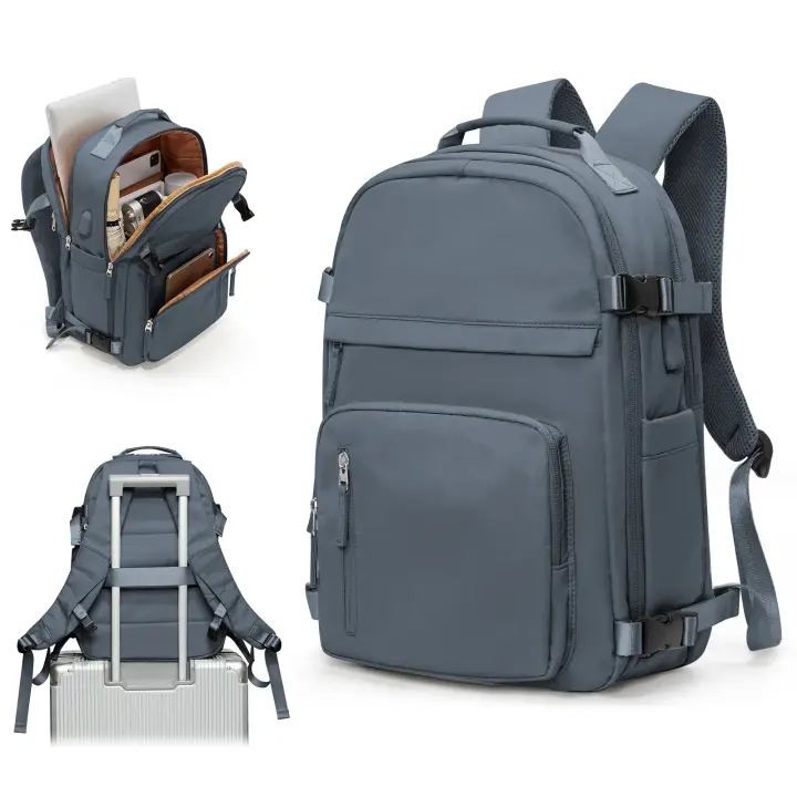 Mochila de viaje para hombre y Mujer, Morral de equipamiento de mano, resistant al agua, ideal para cargador portátil de Negocios, Universidad, Ryanair - 1