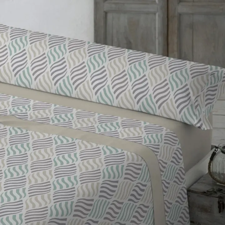KYTZIAS - Juego de Sábanas Verano Tacto Extrasuave. Tejido 100% Poliéster. Juego de cama 3 Piezas Microfibra. Sábanas de Verano de colores. Ropa de cama lisa y suave. Estampados modernos para cama de 90, 105, 135 y 150 cm. - 1